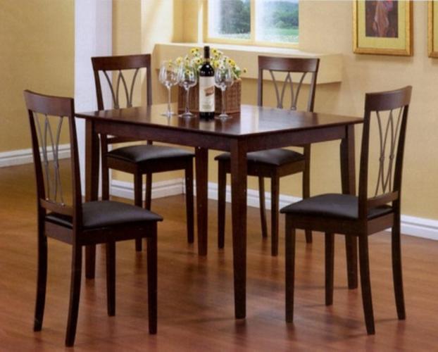 5 pc. Dining Set with Metal Back Frame Chairs