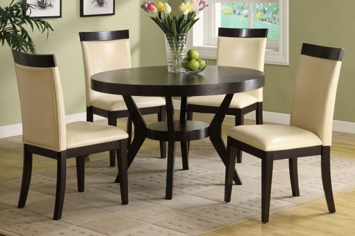 5 Pc.Downtown Round Dining Set in Espresso Finish