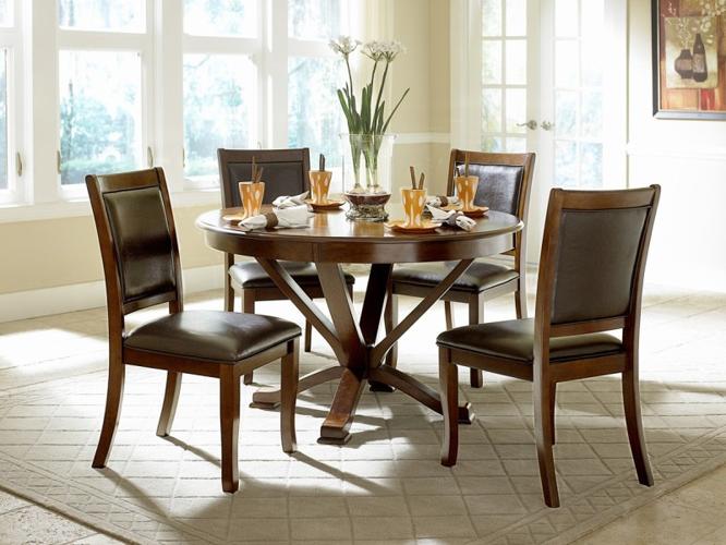 5 Pc.Helena Dining Set In Deep Cherry Finish