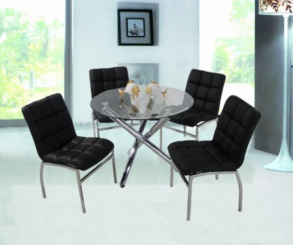 5pc.Dinette Set Simulated Leather Seat cushions and Back cushions