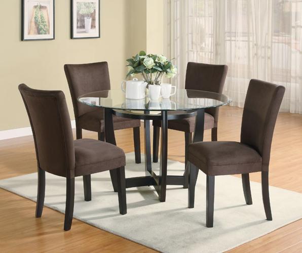 5PC stylish Dining Set Finished in a Deep Cappuccino.