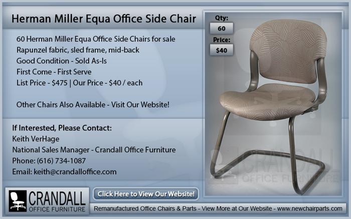 60 Herman Miller Equa Office Side Chairs for sale