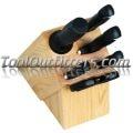6 Piece Kitchen Cutlery and Bamboo Block