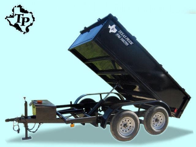 6ftx10ft hydraulic bumper pull tandem axle dump trailer 7000lb gvwr dt-bp-6x10-7k-2 a cy00348