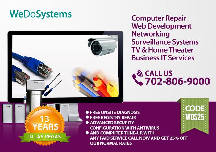 702-806-9000 Las Vegas Computer Repair Web Design 25% off