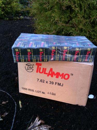 7.62x39 Russian FMJ ammo 500 rounds