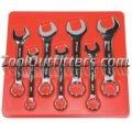 7 Piece High Polish Metric Short Combination Wrench Set