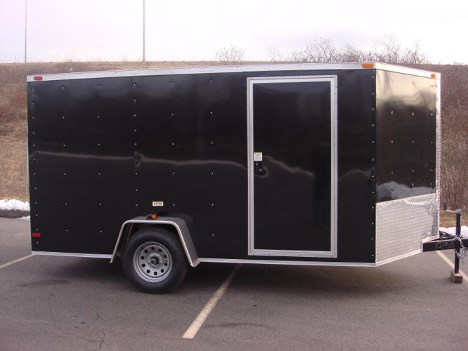 7x12 enclosed V nose cargo trailer