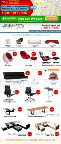 ⎝❶ Arco Lamp- Barcelona chair ❶ Eames Lounge Womb chair -80%OFF SALE❶