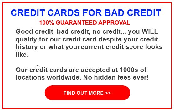 █ █ FAST CREDIT CARDS. 100% GUARANTEED APPROVAL! █ █