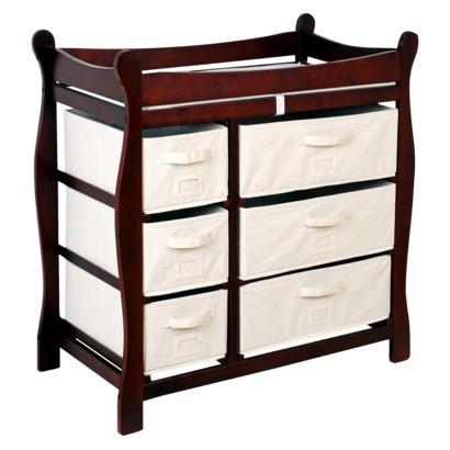 ► Badger Basket Baby Changing Table with Six Baskets - Cherry Best Deals !