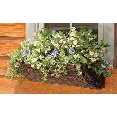 ► Basket Planter: DMC Products Brown Wall Basket Resin Wicker : 48