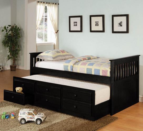 ► Cheap Coaster Transitional Twin Size Daybed - Black in Black For Sales !