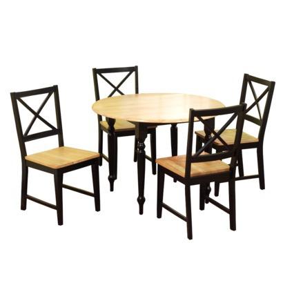 ► Dining Room Set: 5-piece Virginia Dining Set - Black Best Deals !