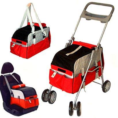 ► Light 3-in-1 Pet Stroller - Red Best Deals !