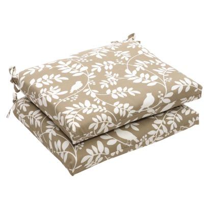 ► Outdoor Cushions: Outdoor 2-Piece Patio Cushion Set: Brown White Leaf Best Deals !