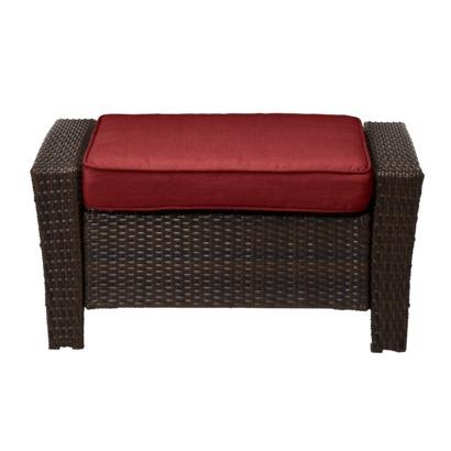 ► Patio Ottoman: Home Wicker Patio Ottoman: Red Best Deals !