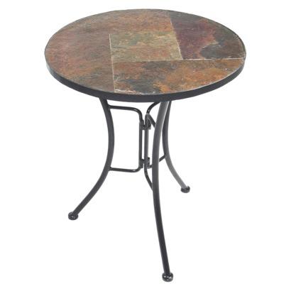 ► Slate Round Top End Table - Brown/ Black Best Deals !
