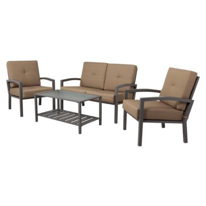 ► Target Patio Furniture Set - Taupe, 4-piece, Metal Best Deals !