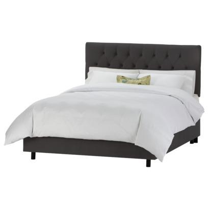 ★★ Cheap Edwardian Velvet Upholstered Bed - Pewter (king) For Sales !