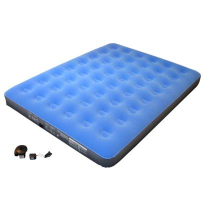 ★★ Cheap Embark Flocked Queen Airbed With Pump - Blue For Sales !