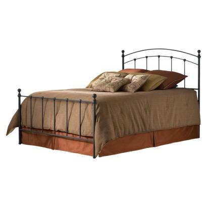 ★★ Cheap Matte Black Sanford Bed With Frame - Full For Sales !