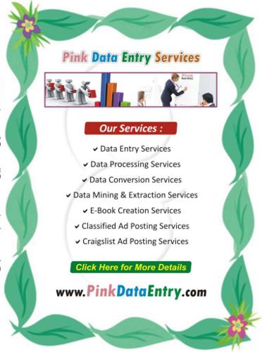 ★ Data Entry, Data Mining, Classified Ad Posting Services