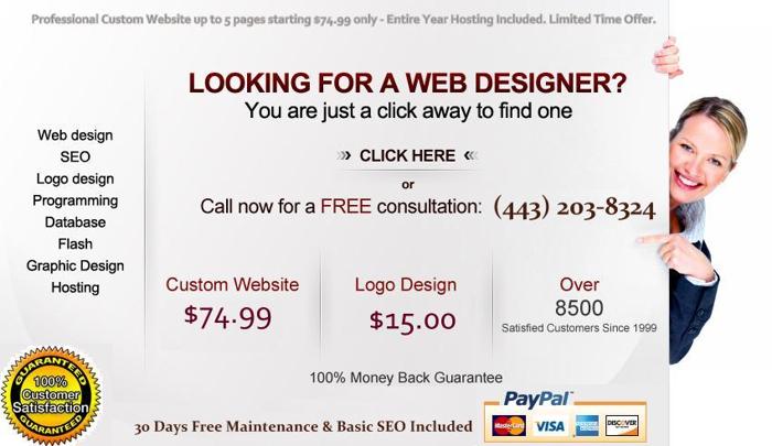 ★ Professional Custom Website $74.99 ★ (Houston - Texas 443 203 8324)