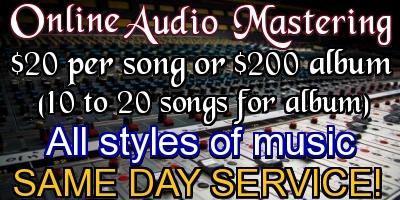 ★Same Day Service! $20 Audio Mastering★!