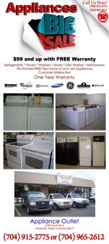 99 Washer with free warranty & no credit check financing