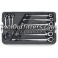 9 Piece X-Beam Reversible SAE Combination Ratcheting Wrench Set