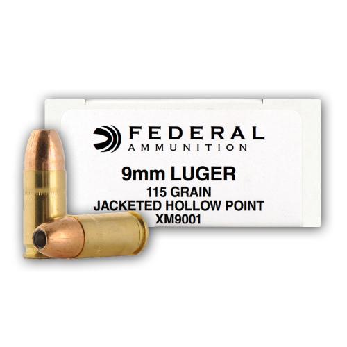 9mm - 115 gr JHP - Federal - 1000 Rounds