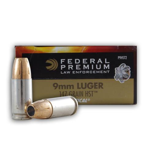 9mm - 147 gr HST JHP - Federal Premium Law Enforcement - 50 Rounds
