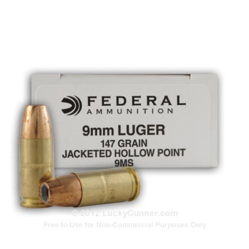 9mm - 147 gr JHP Hi Shok - Federal - 1000 Rounds