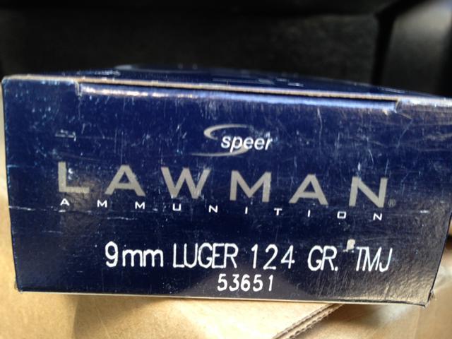 9mm speer lawman TMJ 124 grain