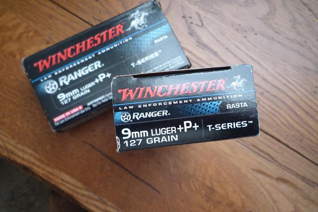 9mm ammo: Winchester Ranger T-Series +P+ (Talon) 100rds.