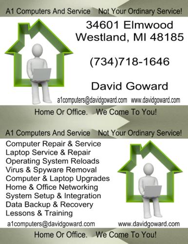A1 Computers And Service.... Not Your Ordinary Computer Service!