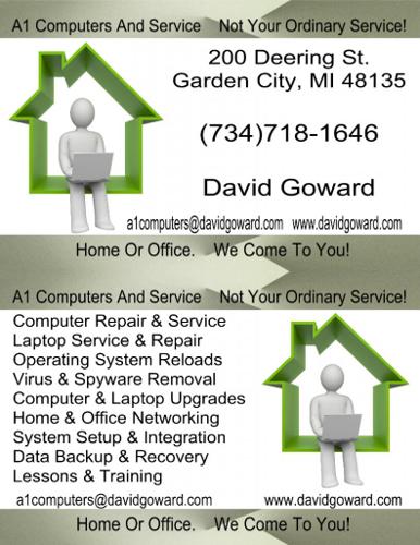 A1 Computers And Service.... Not Your Ordinary Computer Service!