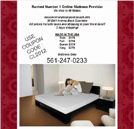 absolute opportunity BRAND never used Memory Foam mattress 179 includes delivery And tax