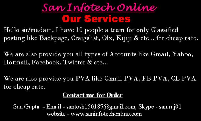 accounts available with gmail pva and cl pva