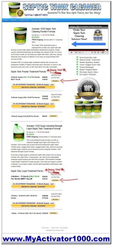 ACTIVATOR1000 - Best SEPTIC TANK TREATMENT - Cleans Your Septic Tank 24 Hours A Day NATURALLY aCRs