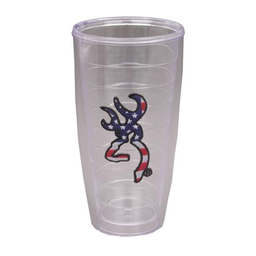 AES Outdoors BRN-TBL-005 Browning Red White Blue Tumbler