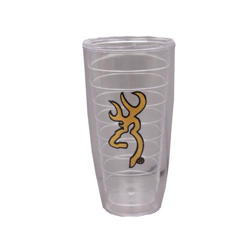 AES Outdoors Browning 16oz Tumbler with Gold Buckmark BRN-TBL-001