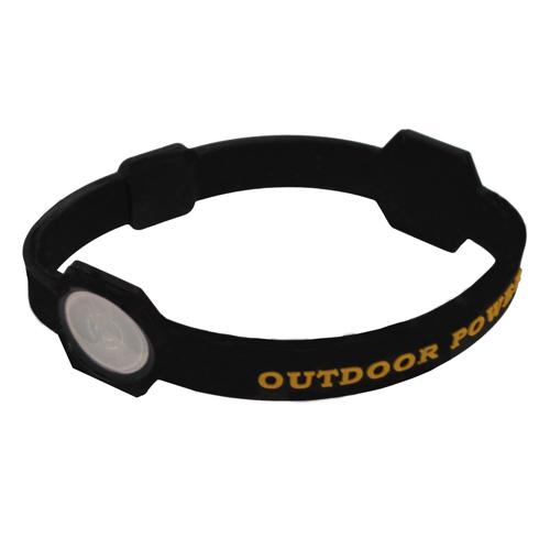 AES Outdoors RT-PB-M-BLK Team Realtree Md Blk Outdoor Pwr Bracelet