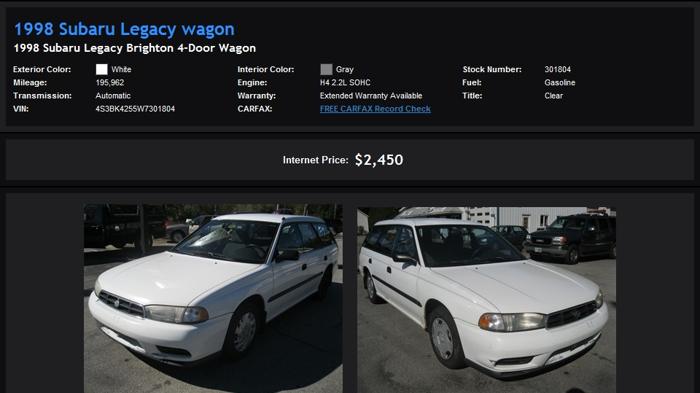 Affordable 1998 Subaru Legacy Wagon