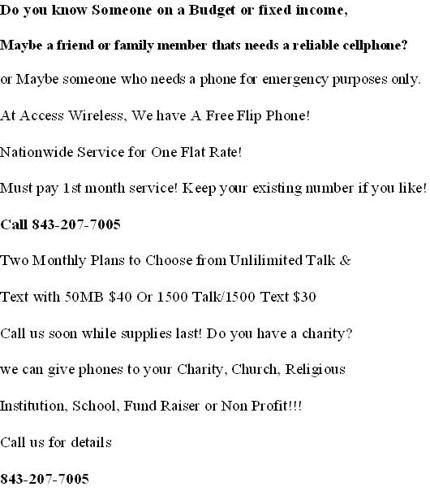 ?? Affordable Cellphone Service for Everyone!