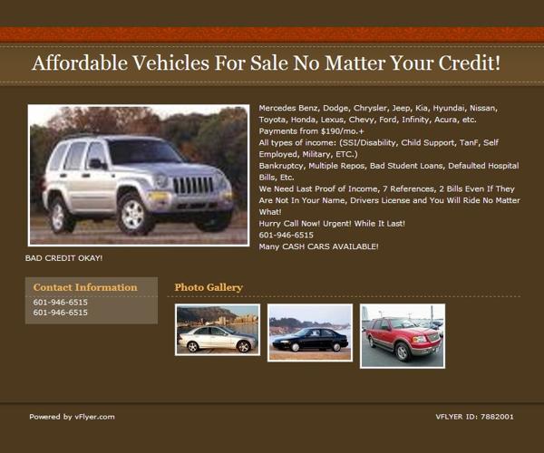 Affordable Vehicles!-BAD Credit Auto Sales
