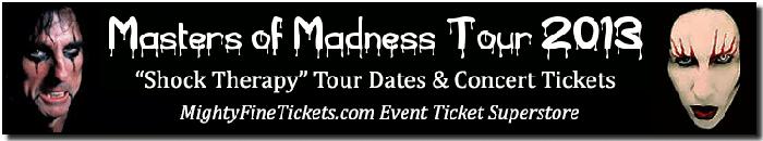 Alice Cooper & Marilyn Manson 2013 Tour Dates Concert Tickets Schedule