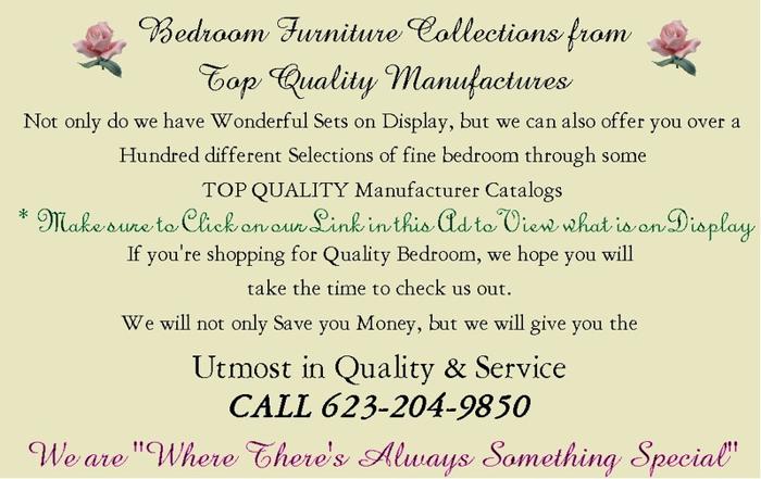 All Quality BEDROOM SETS ~ Different Styles ~Most available to SEE !