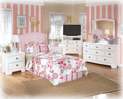 Alyn 5 Pc Bedroom Set w/ Pink Twin Bed B475-DMB475-PinkBedTB475-92
